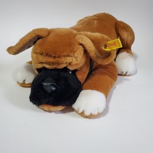 Steiff Boxer Dog Plush 4045/35 Made in Austria Stuffed Animal Collectible